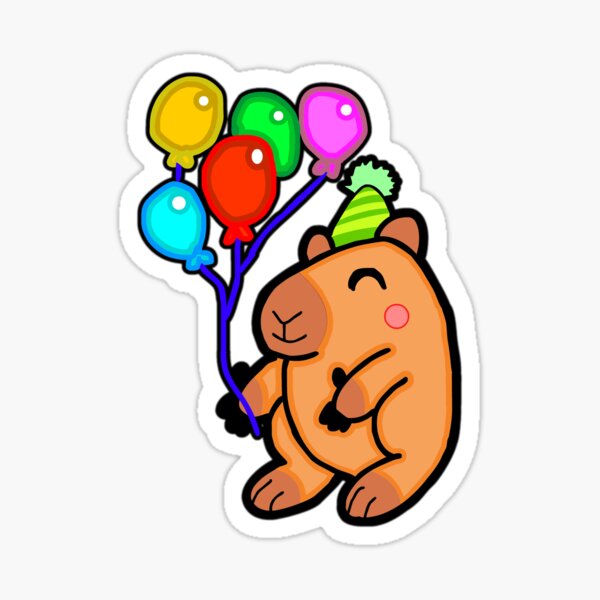Item preview, capybara birthday designed and sold by fantasmahappy.
