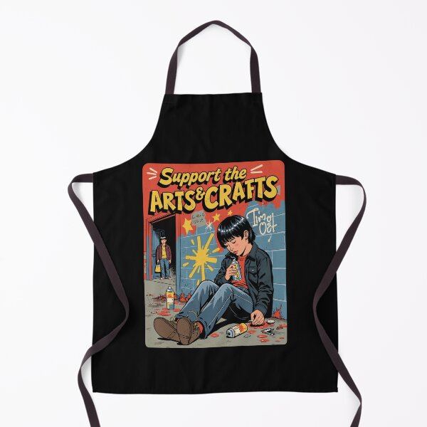 Item preview, Support The Arts & Crafts - Funny Retro Street Art Design designed and sold by Vintagenaut Co..