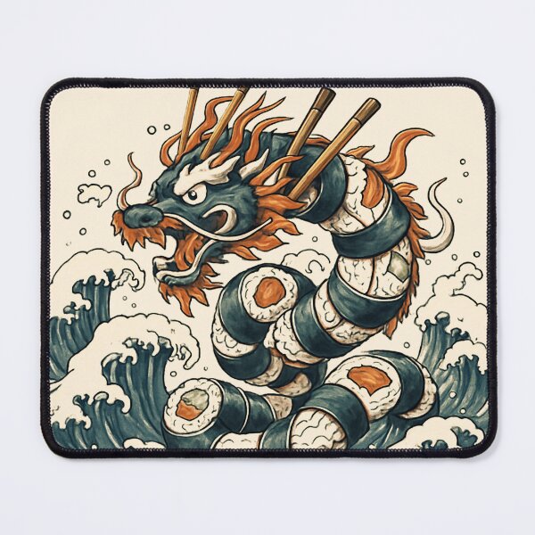 Item preview, Food Kawaii Dragon Anime Sushi Sushi Dragon Roll Japanese designed and sold by SOUFIANE1991.
