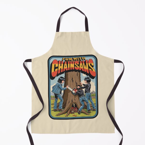 Item preview,  Fun With Chainsaws - Funny Retro Horror 70s Art designed and sold by Vintagenaut Co..