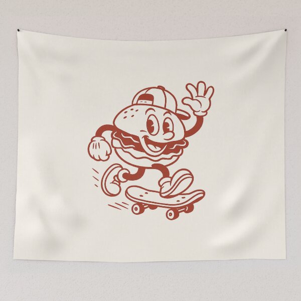 Item preview, Skater Burger – Classic Red Roller designed and sold by HoopeStylee.