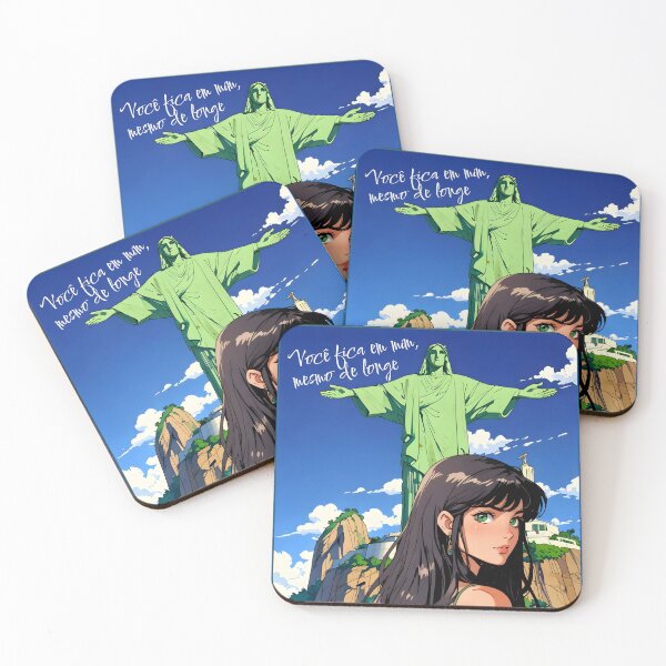 Item preview, Retro Anime Girl from Rio de Janeiro Brazil Vintage Travel Romantic Quote designed and sold by Kawaii-Sky.