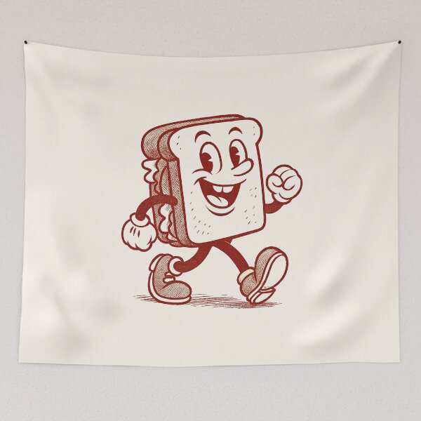 Item preview, Retro Sandwich – Happy Steps in Red designed and sold by HoopeStylee.