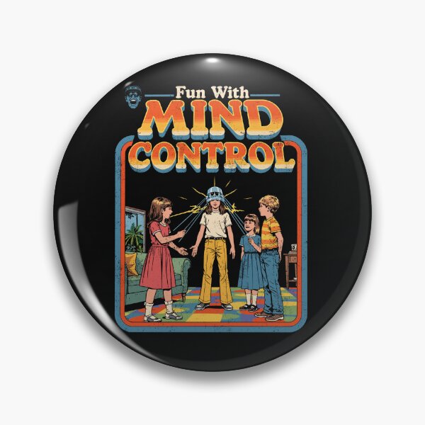 Item preview, Fun With Mind Control - Funny Retro Horror 70s Art designed and sold by Vintagenaut Co..