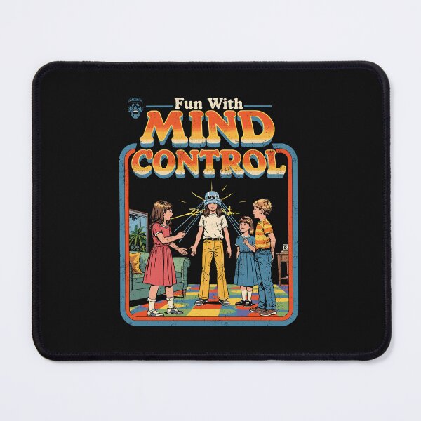 Item preview, Fun With Mind Control - Funny Retro Horror 70s Art designed and sold by Vintagenaut Co..