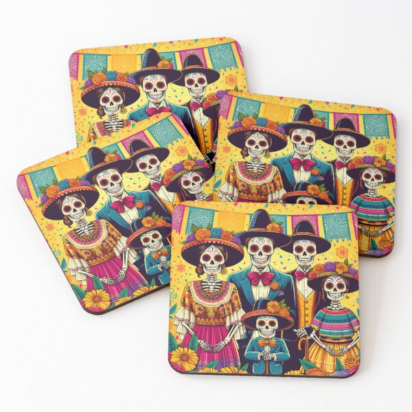 Item preview, Traditional Skeleton Family Portrait – Día de los Muertos Design designed and sold by Ojo de Lilith.