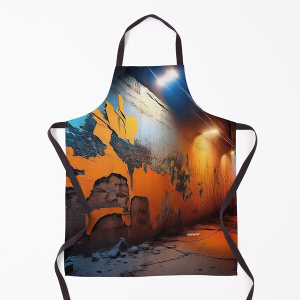 Item preview, Crumbling Mud Wall Lit by Streetlight in Stencil Graffiti Style designed and sold by mrpropcake.