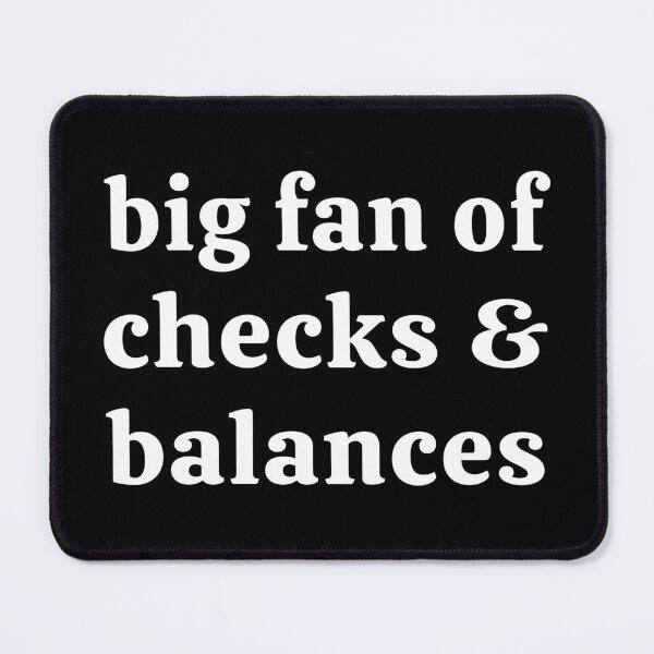 Item preview, Big Fan Checks and Balances Funny T-Shirts Hoodies Pins Stickers Magnets Mugs Posters Hats Democracy Separation Powers Anti Trump Fascist Protest Tees Resistance designed and sold by allfreelance.