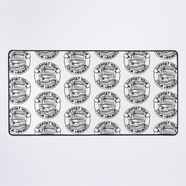 Item preview, Support your local libraries black & white designed and sold by 2CRE8IVE4925.