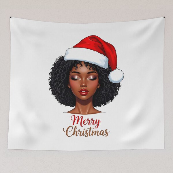 Item preview, Black Santa Woman: Merry Christmas & Happy Holidays! ?? designed and sold by UrbanApparel.