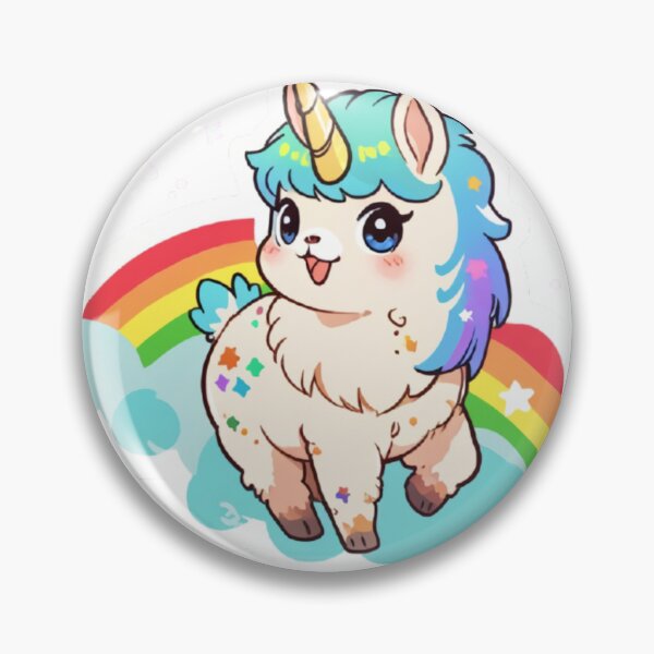 Item preview, Charming Rainbow Llama Unicorn on Cloud 9 designed and sold by ChibiFusion.