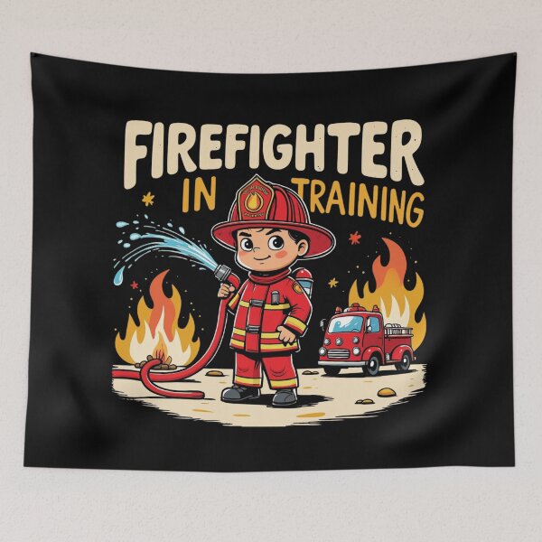 Item preview, Cute Firefighter in Training Shirt, Fire Engine for kids Outfit designed and sold by May K Studio Design.