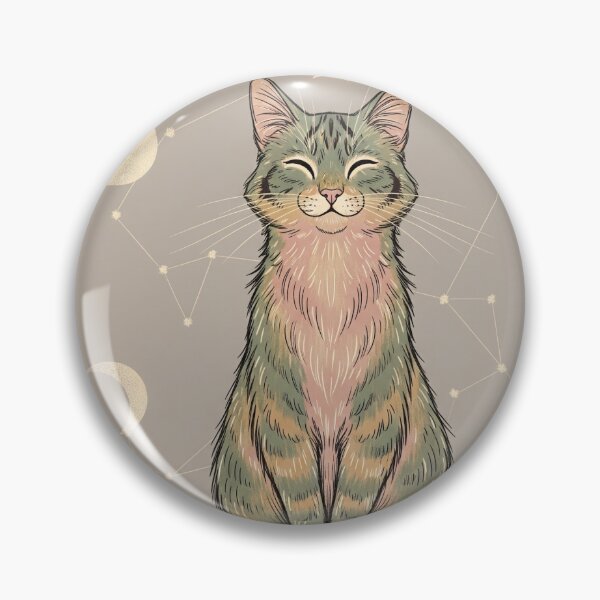 Item preview, Celestial Meditative Cat – Sand, Sage & Star designed and sold by 	aluzia.design.