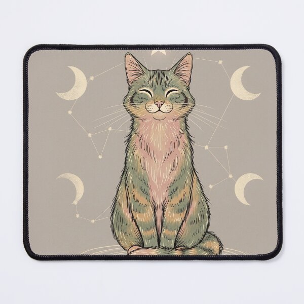 Item preview, Celestial Meditative Cat – Sand, Sage & Star designed and sold by aluzia.design.