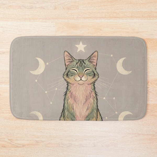 Item preview, Celestial Meditative Cat – Sand, Sage & Star designed and sold by 	aluzia.design.