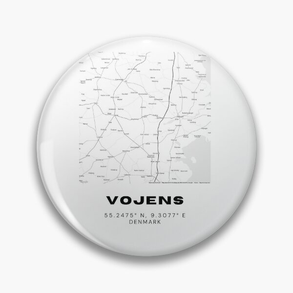 Item preview, Vojens Denmark Map Print – Minimalist Black & White Travel Art designed and sold by RM-Journey.