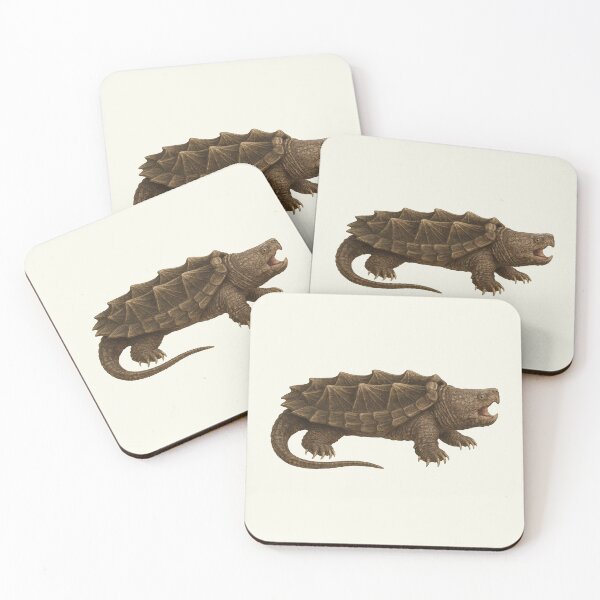 Item preview, Alligator Snapping Turtle US Animal Illustration Style Artwork designed and sold by kakarikihill.