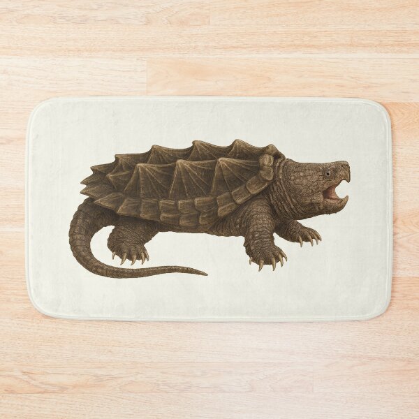 Item preview, Alligator Snapping Turtle US Animal Illustration Style Artwork designed and sold by kakarikihill.