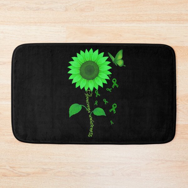 Item preview, Glaucoma Awareness Green Flower & Butterfly Design designed and sold by Eyepatch-Jacks.