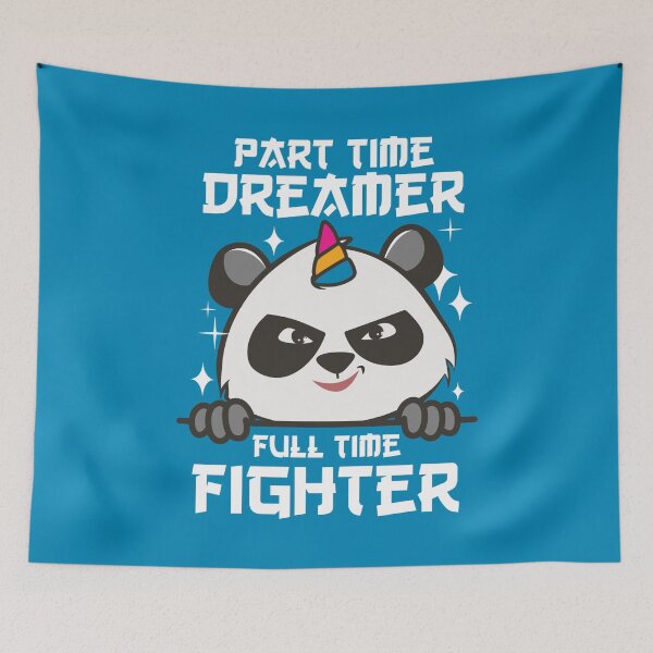 Item preview, Part Time Dreamer, Full Time Fighter - Unicorn Ninja Panda  designed and sold by HimayaStudio.