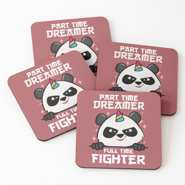 Item preview, Part Time Dreamer, Full Time Fighter - Unicorn Ninja Panda  designed and sold by HimayaStudio.
