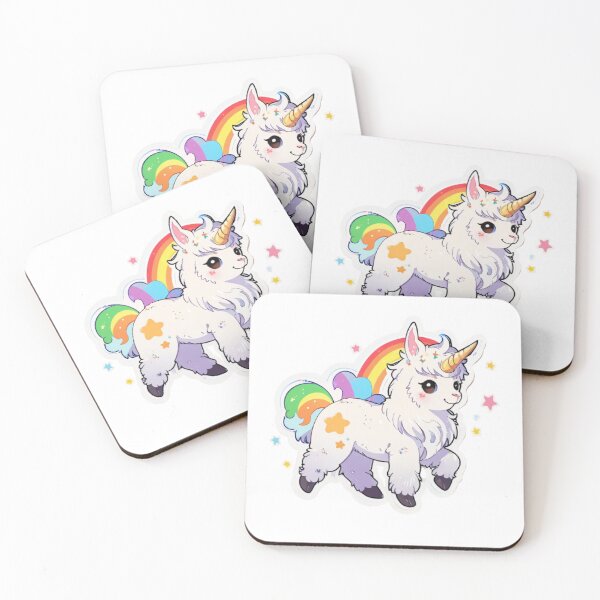 Item preview, Rainbow Llama Unicorn: Sparkles and Stars designed and sold by ChibiFusion.
