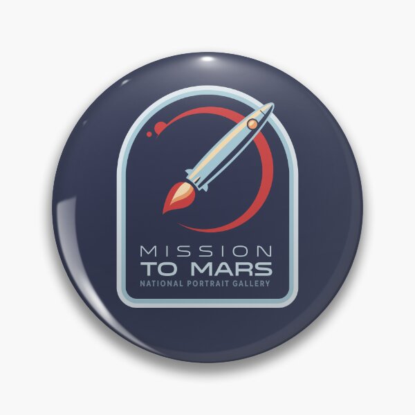Artikelvorschau, Mission zum Mars-Abzeichen entworfen und verkauft von Davy Sprocket.