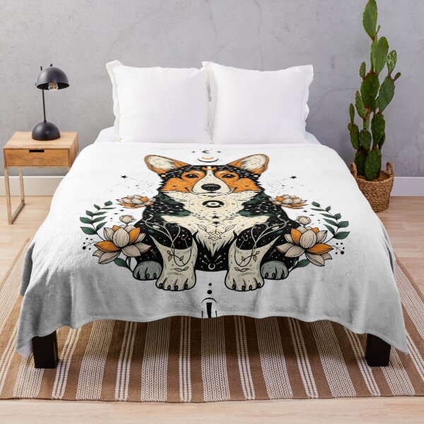 Item preview, Artistic Floral Pattern Filling a Stylish Corgi Silhouette designed and sold by zoughlal.