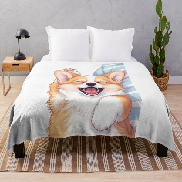 Item preview, Sleepy Corgi Rendered in Soft Pastel Hues for Serenity designed and sold by zoughlal.