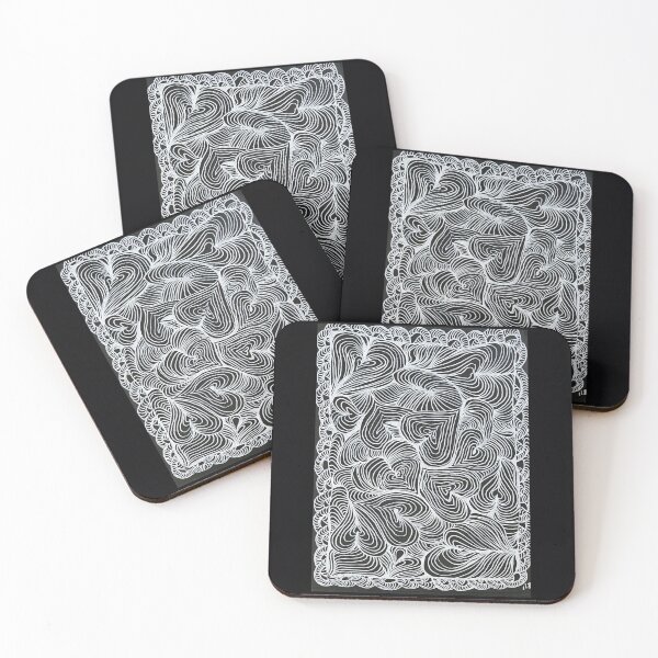 Item preview, Hearts on Black designed and sold by Songbird Designs.