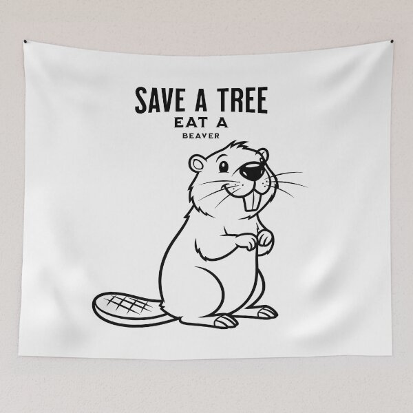 Item preview, Save a tree, eat a beaver T-Shirt designed and sold by Minerbetter.