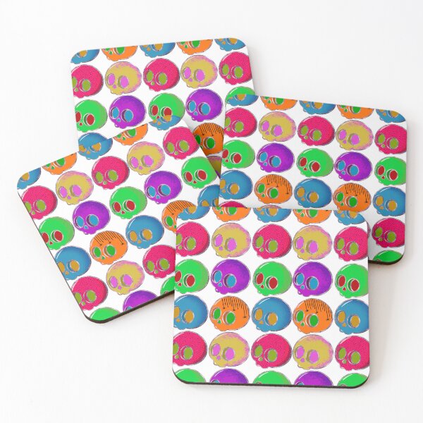 Item preview, Neon Glitter Skull Sticker Pack – Creepy Cute Halloween Vibes designed and sold by Soft rot studio.