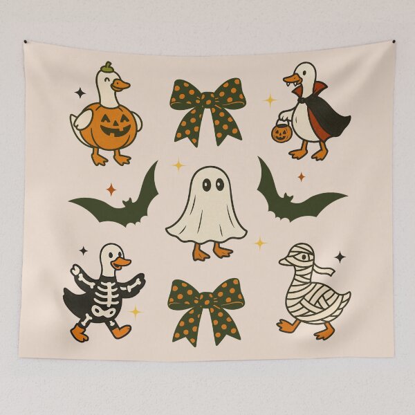 Item preview, Halloween Duck Pattern and Matching Pattern , Cute Spooky Season Goose designed and sold by AprilDevlynn.