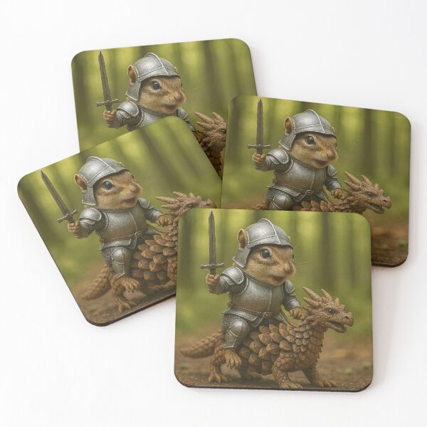 Item preview, A Fierce Knight on His Trusty Pinecone Dragon designed and sold by Tridentulus.