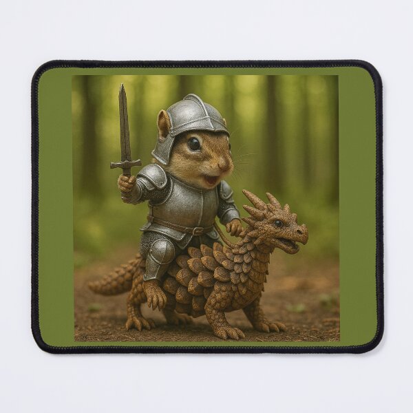 Item preview, A Fierce Knight on His Trusty Pinecone Dragon designed and sold by Tridentulus.