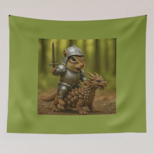 Item preview, A Fierce Knight on His Trusty Pinecone Dragon designed and sold by Tridentulus.