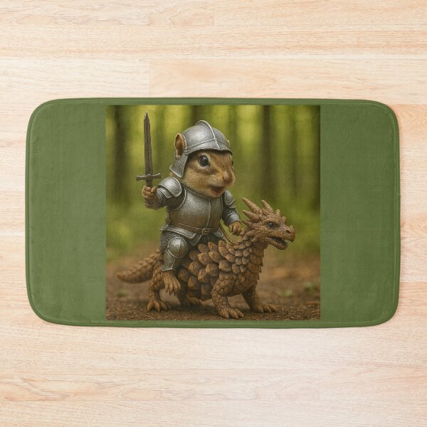 Item preview, A Fierce Knight on His Trusty Pinecone Dragon designed and sold by Tridentulus.