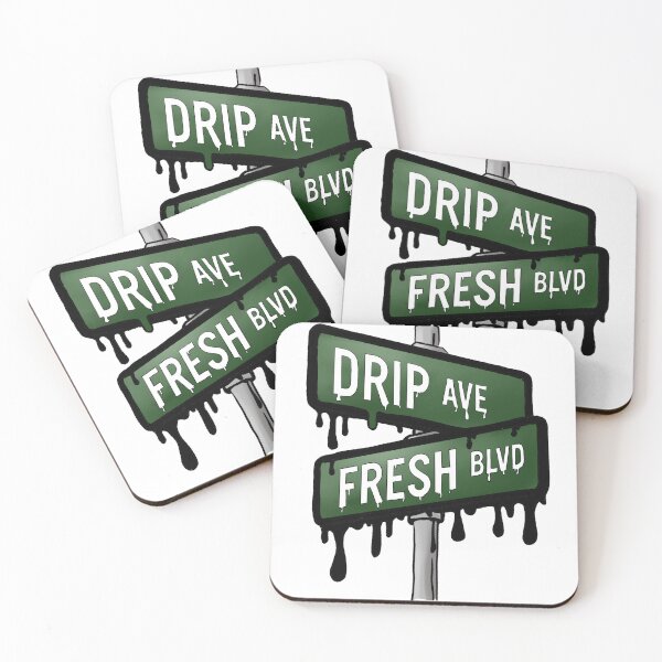 Item preview, Drip Ave x Fresh Blvd – Dripping Street Sign Graphic | Urban Streetwear Style designed and sold by MoeJoedesign .