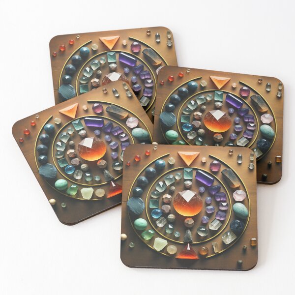 Item preview, gemstone grid collection using golden proportion designed and sold by EarthenEmbers.