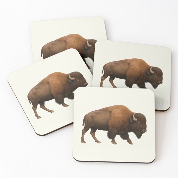 Item preview, American Bison Buffalo Iconic US Illustration Style Artwork designed and sold by kakarikihill.