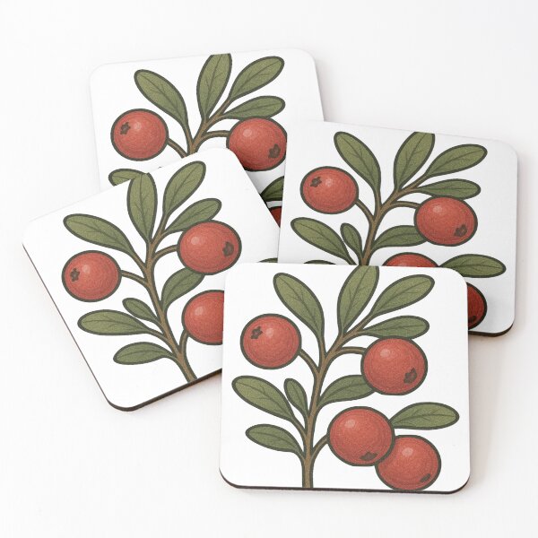 Item preview, Cranberry Illustration – Festive Red Winter Berry Botanical Art designed and sold by Vendeloc.