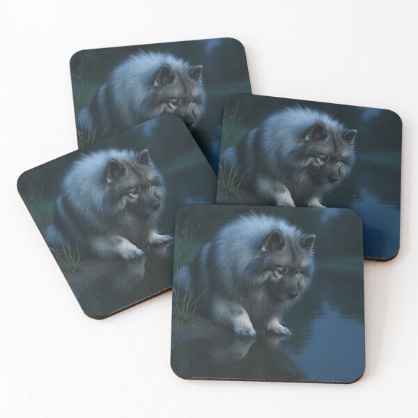Item preview, Keeshond by the Reflecting Pond, Evening designed and sold by The Keeshond Shop .