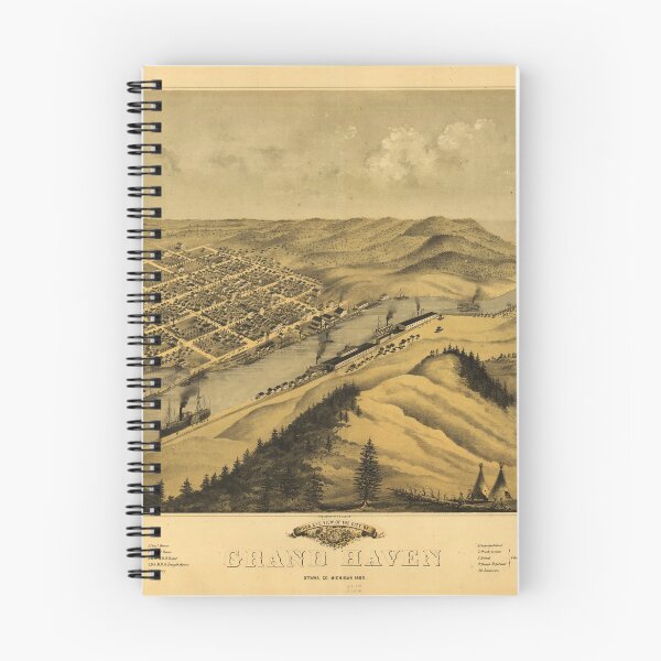 Item preview, Bird's Eye View of Grand Haven, Michigan (1868) designed and sold by allhistory.