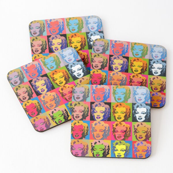 Item preview, Marilyn Monroe Diptych based on Andy Warhol. A grid of colorful and monochrome portraits of Marilyn Monroe, showcasing his signature pop art style. designed and sold by mirrorimages.