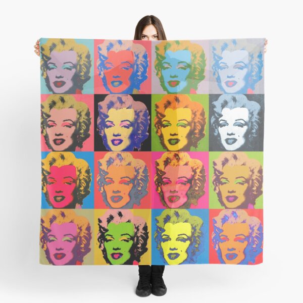 Item preview, Marilyn Monroe Diptych based on Andy Warhol. A grid of colorful and monochrome portraits of Marilyn Monroe, showcasing his signature pop art style. designed and sold by mirrorimages.