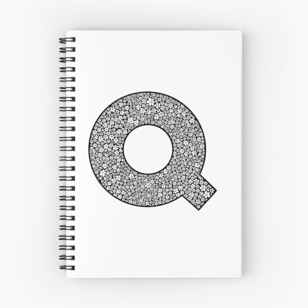 Item preview, Black flower lace pattern letter Q Monogram designed and sold by Words-Artist.
