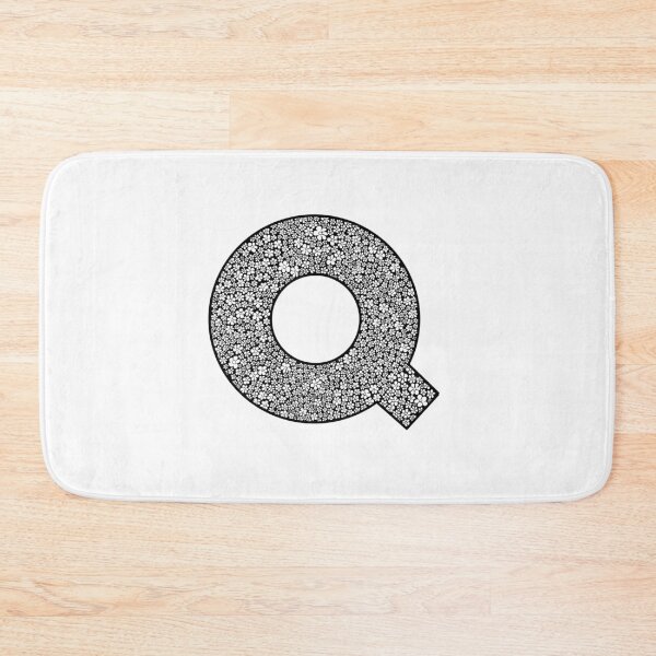 Item preview, Black flower lace pattern letter Q Monogram designed and sold by Words-Artist.