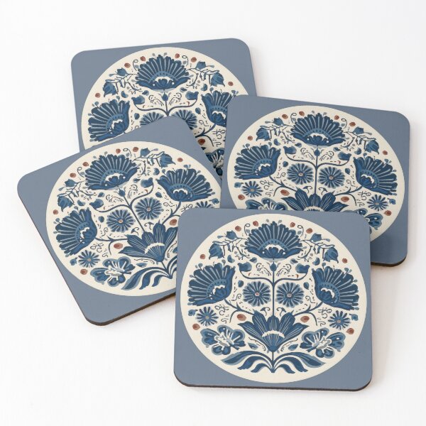 Item preview, Casa Nuno Style Blue and White Floral Round Design designed and sold by dawnleblanc55.