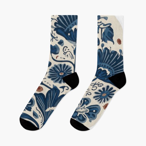 Item preview, Casa Nuno Style Blue and White Floral Round Design designed and sold by dawnleblanc55.