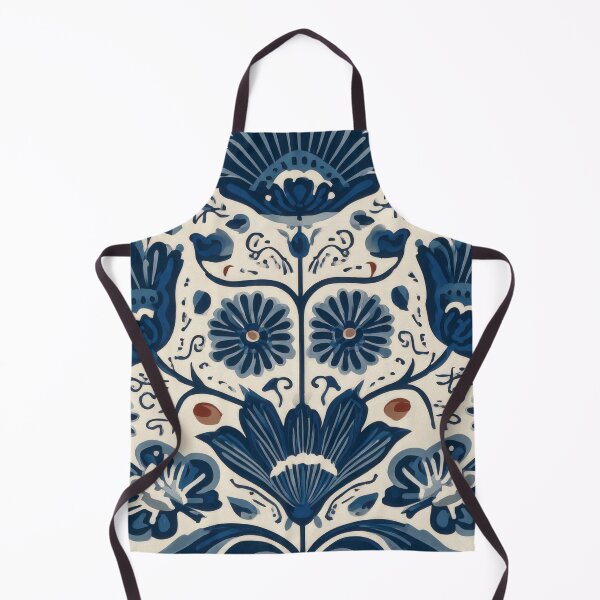 Item preview, Casa Nuno Style Blue and White Floral Round Design designed and sold by dawnleblanc55.